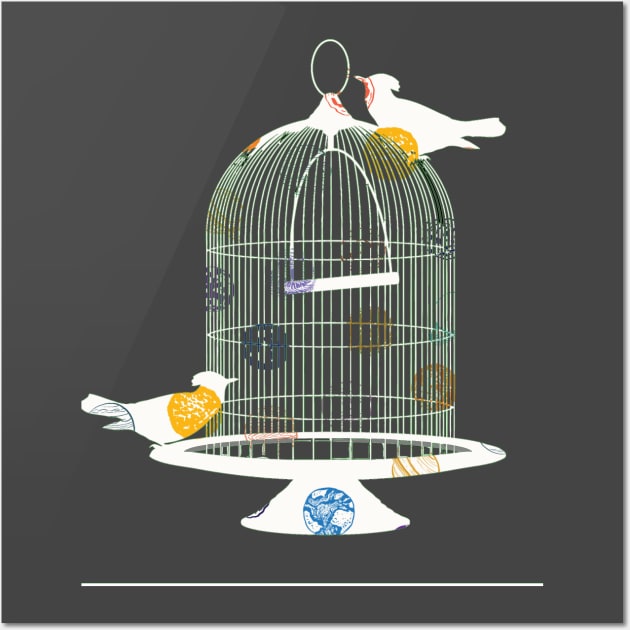 BIRD FUNNY FLYING ANIMAL AVIARY Wall Art by Lin Watchorn 